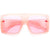 PREMIER COLLECTION-BOLD OVERSIZE SQUARE FRAME FULL COVERAGE SUNGLASSES