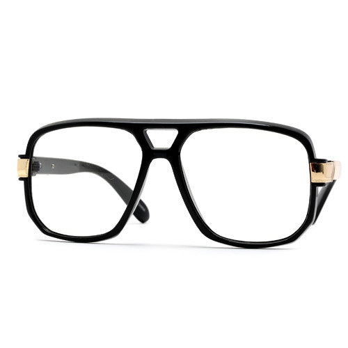 70's Vintage Oversize 58mm Squared Off Clear Eyewear - Sunglass Spot