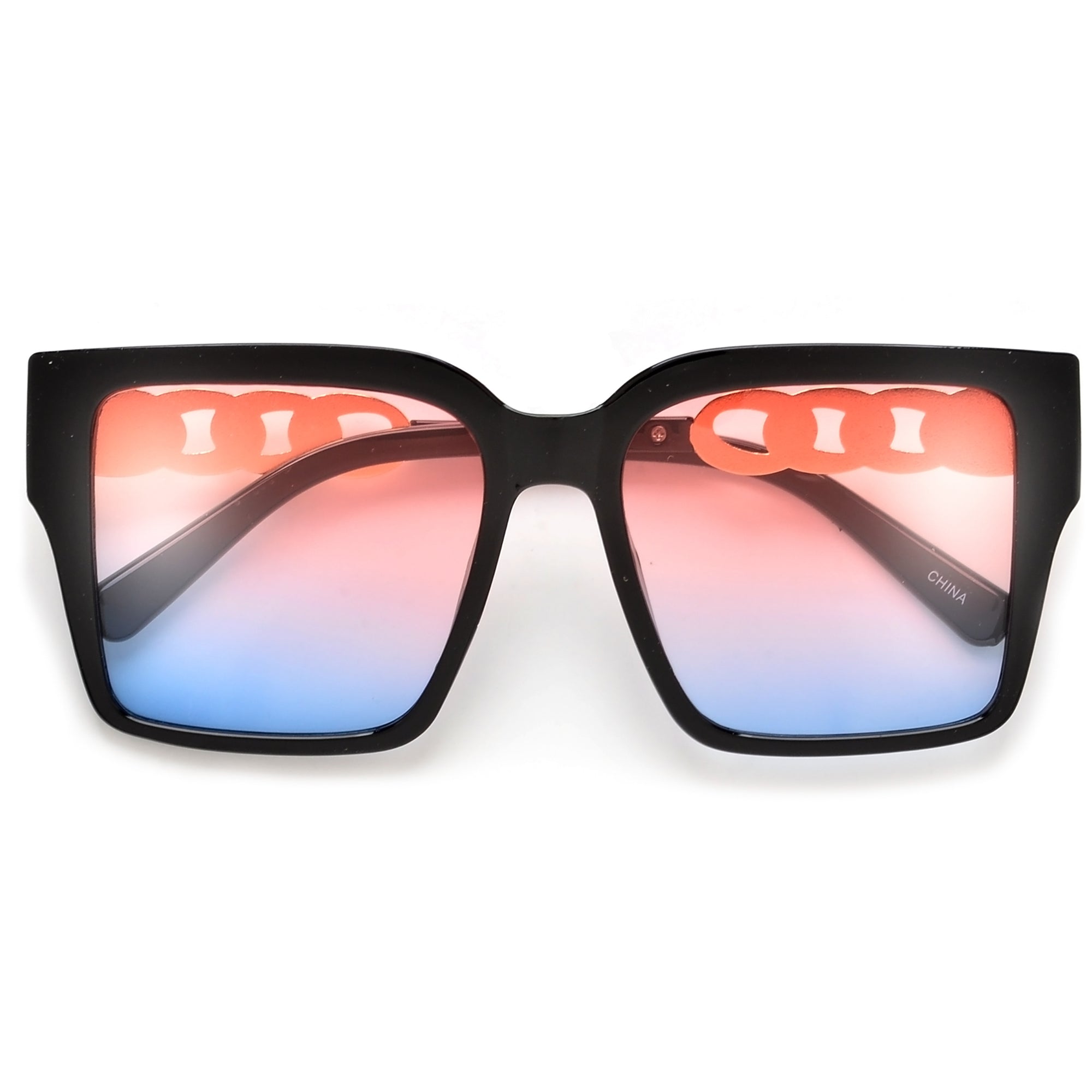 Oversize Chain Linked Temple Squared Sunnies