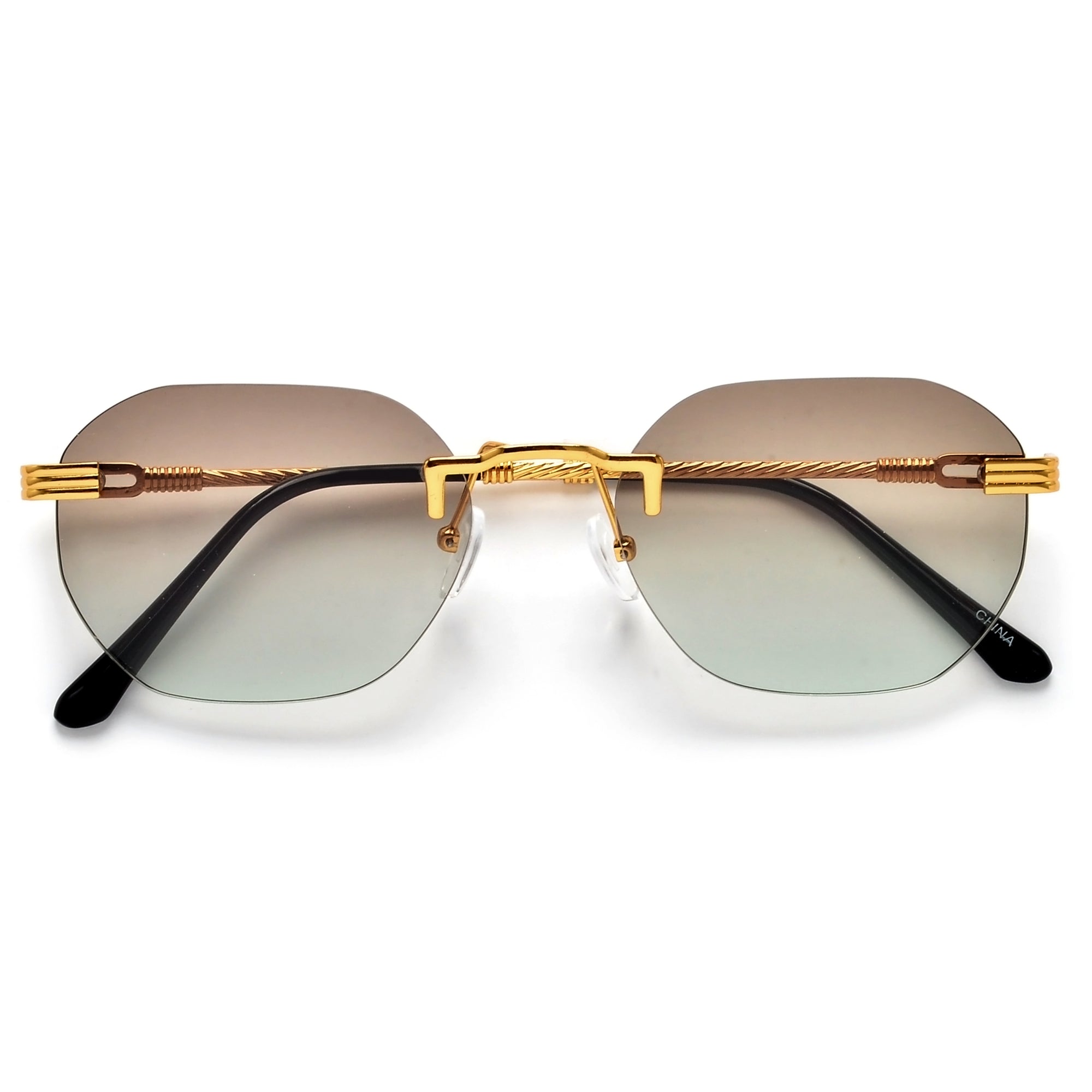 Rimless Cable Wire Temple High Fashion Sunnies