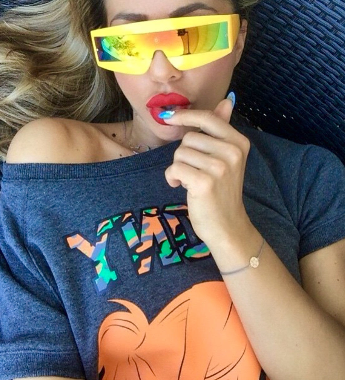 Futuristic Tron Shield Wrap Around Costume Party Shades - Sunglass Spot