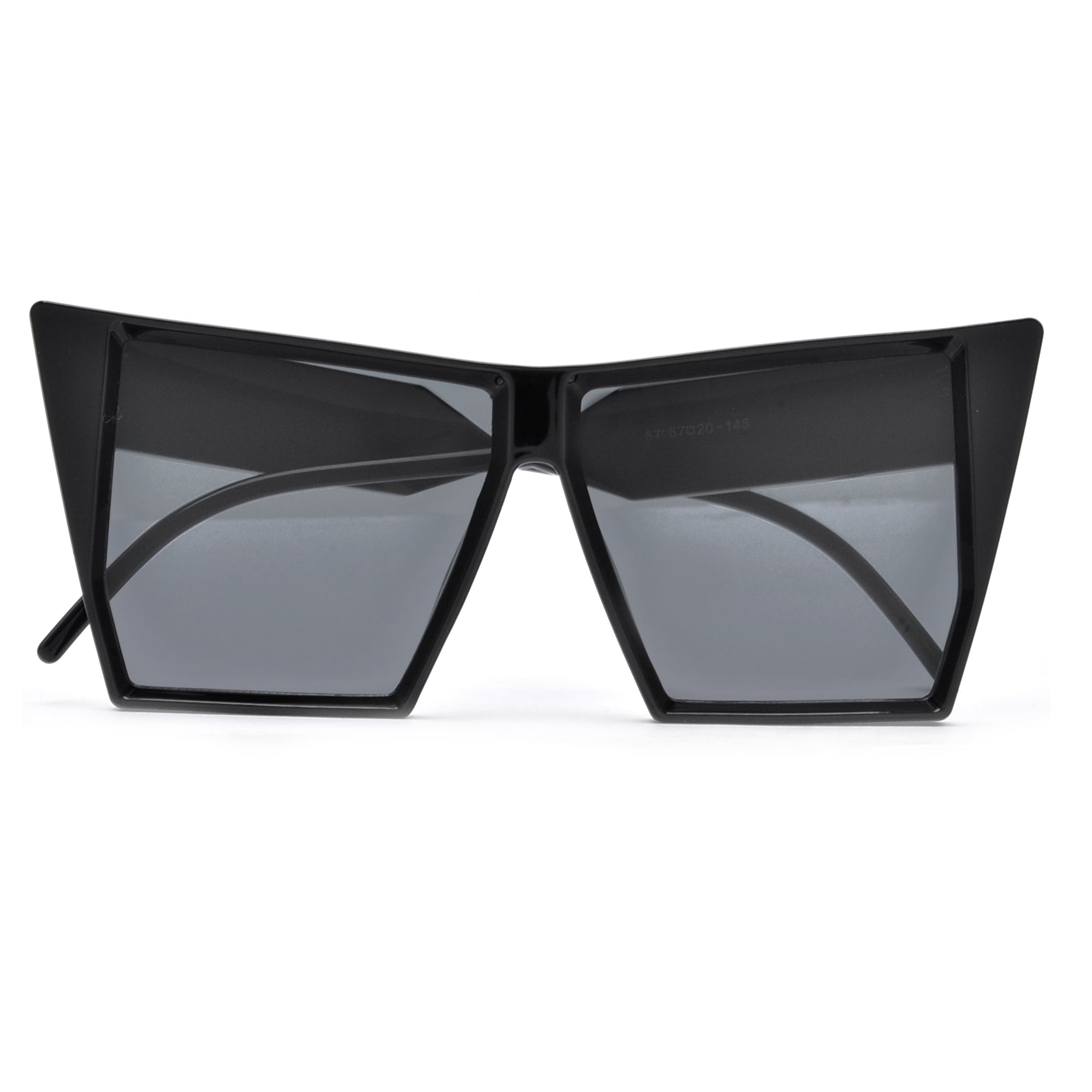 All Black Square Cat Eye Sunglasses