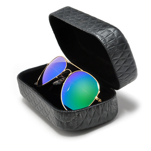 Quilted Fashion Design Protective Clam Shell Hard Case - Sunglass Spot