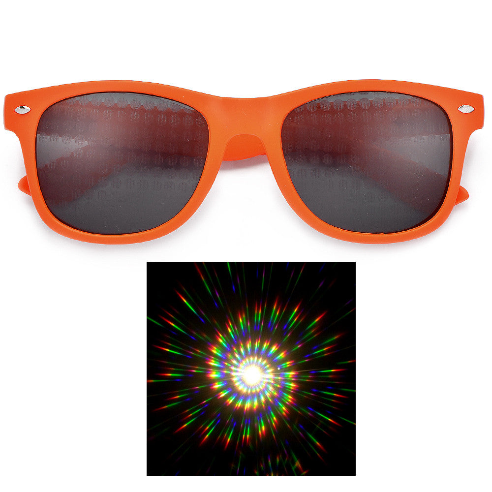Party Rave Light Show Diffraction Lens Classic 80's - Sunglass Spot
