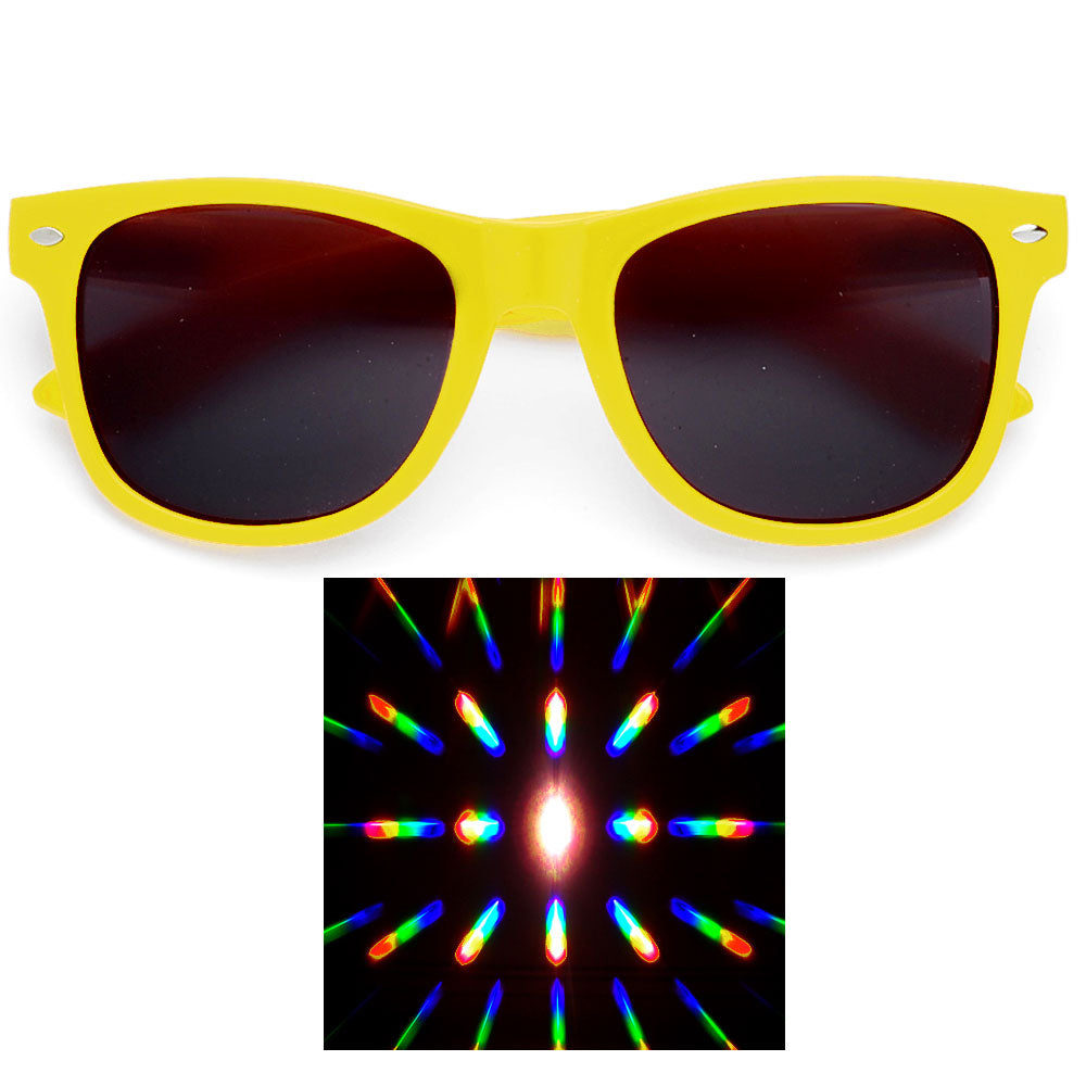 Party Rave Light Show Diffraction Lens Classic 80's - Sunglass Spot