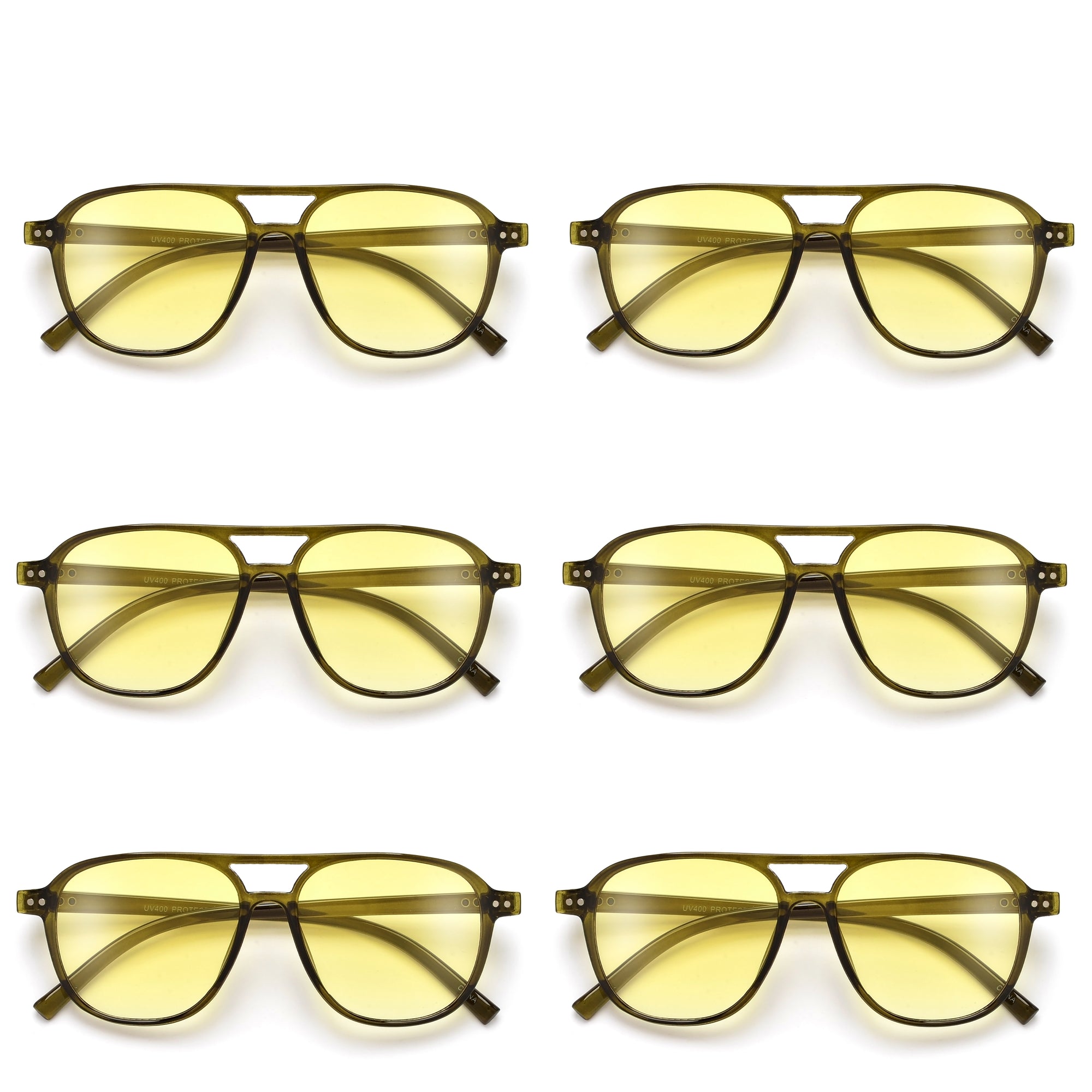 Streamlined Minimalist Studded Retro Aviator