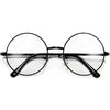 Oversized Huge Retro Round Clear Lens 70's Inspired Chic Eyewear - Sunglass Spot