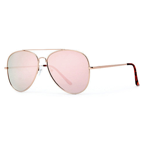 62mm Rose Gold Pink Ultra Chic Fashion Aviator - Sunglass Spot