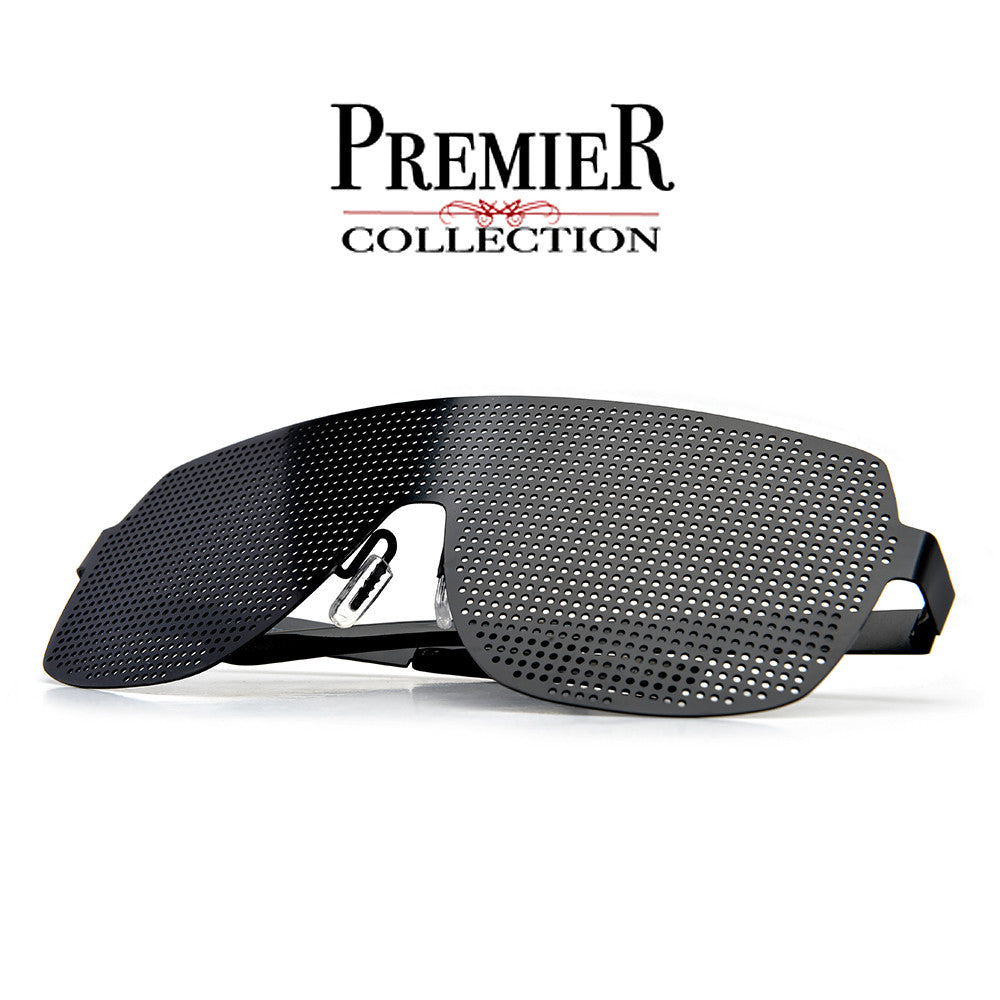 Premier Collection-Oversize Futuristic Mesh Grill Full Coverage Shield Eyewear - Sunglass Spot