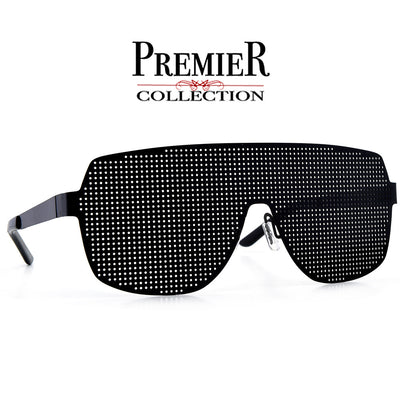 Premier Collection-Oversize Futuristic Mesh Grill Full Coverage Shield Eyewear - Sunglass Spot