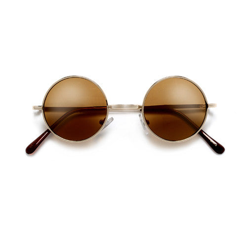 Iconic Lennon Inspired 41mm Round Mini Spectacle Sunglasses - Sunglass Spot