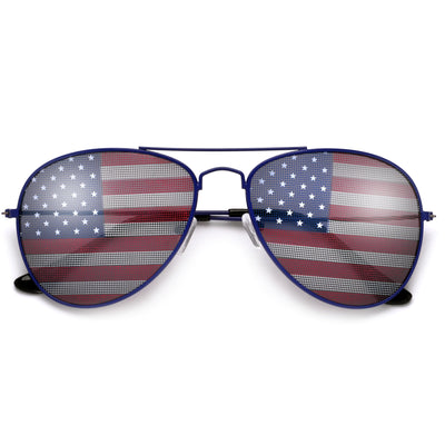 Patriotic U.S. Flag Aviator Sunglasses - Sunglass Spot
