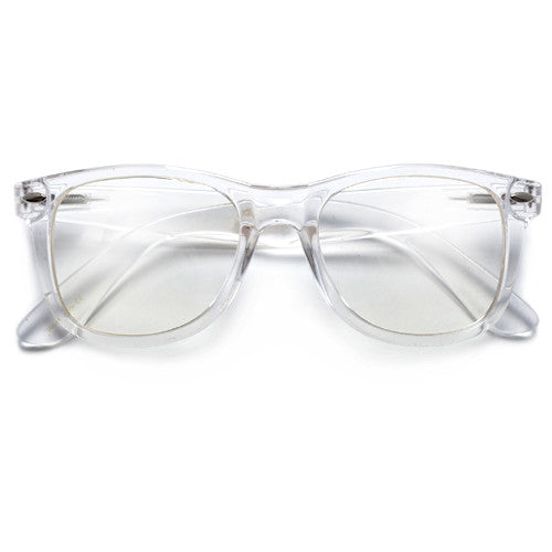Crystal Clear Classic 80's Glasses - Sunglass Spot