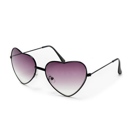 Adorable 58mm Metal Heart Frame Sunglasses - Sunglass Spot