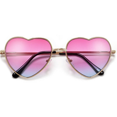 Adorable Heart Shaped Colorful Ombre Lens Sunnies - Sunglass Spot