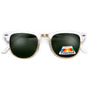 Polarized Retro Half Frame Semi-Rimless Sunglasses - Sunglass Spot